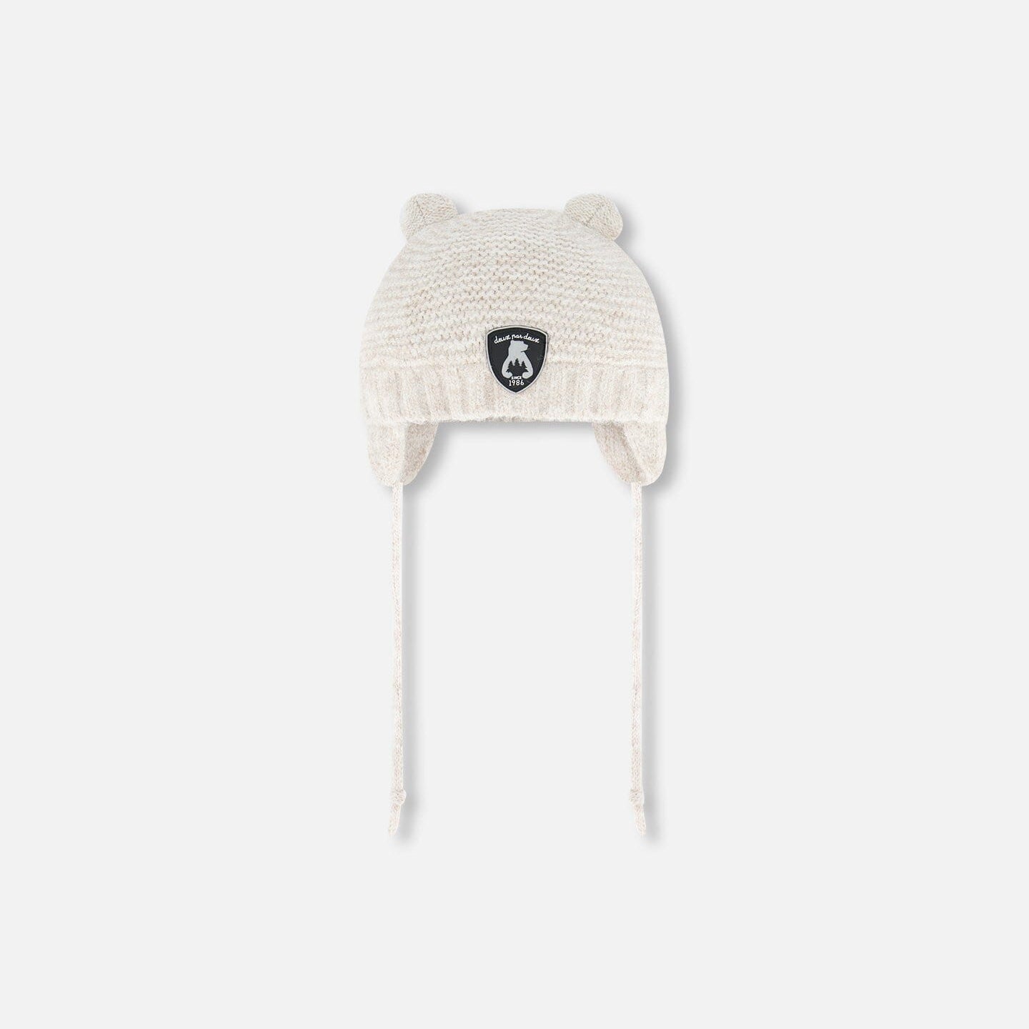 Knit Hat With Ears Off White - G10ZA03_106