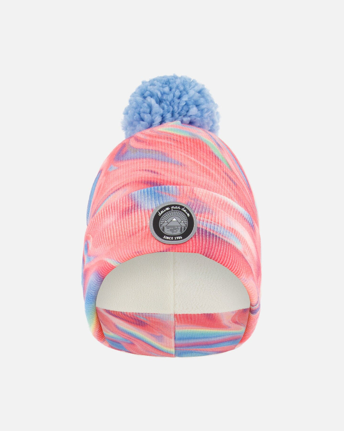 Knit Hat Pink And Air Blue Marble