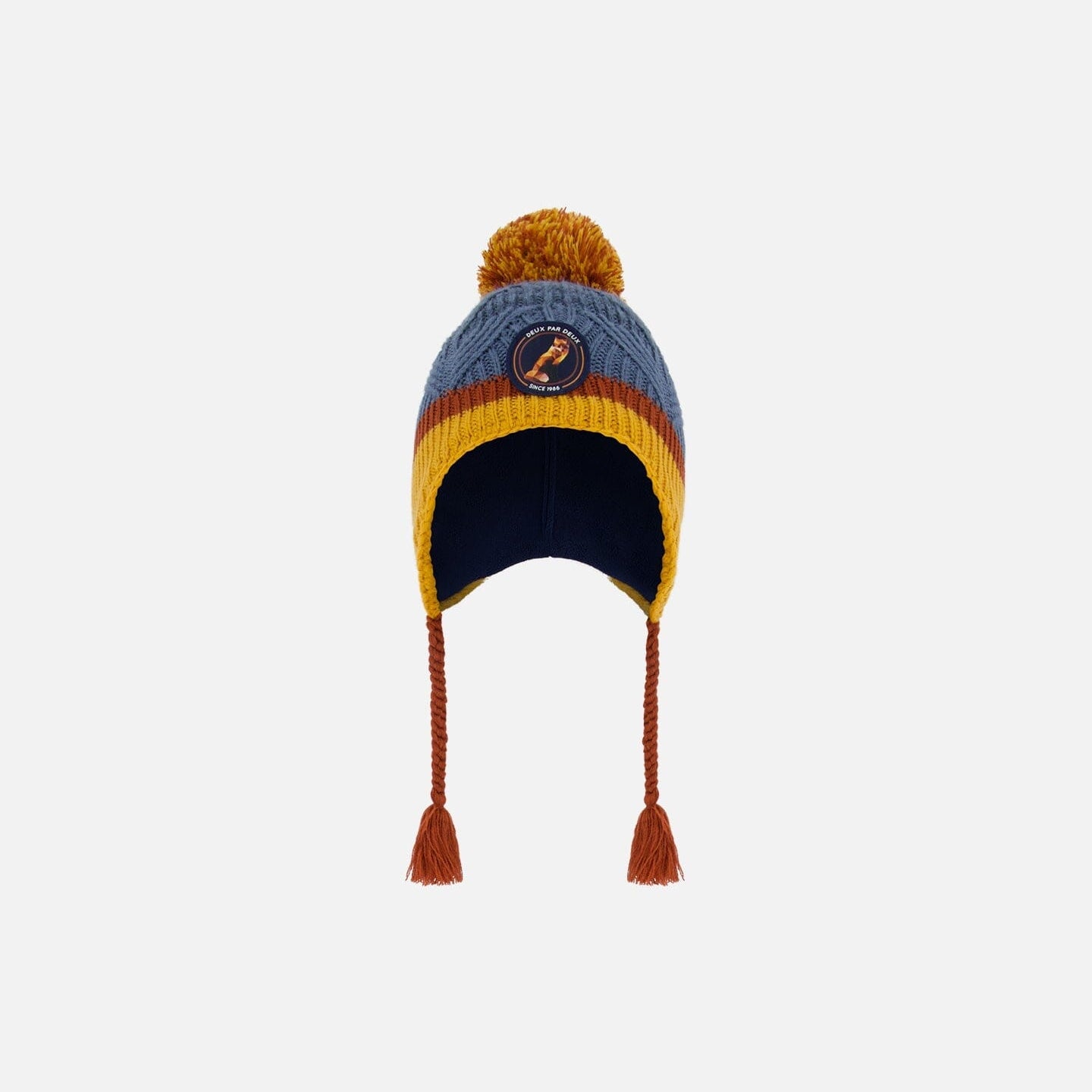 Peruvian Knit Hat Gradient Navy And Yellow - G10ZP02_000