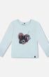 Organic Cotton T-Shirt With Print Light Blue - G20G70_580