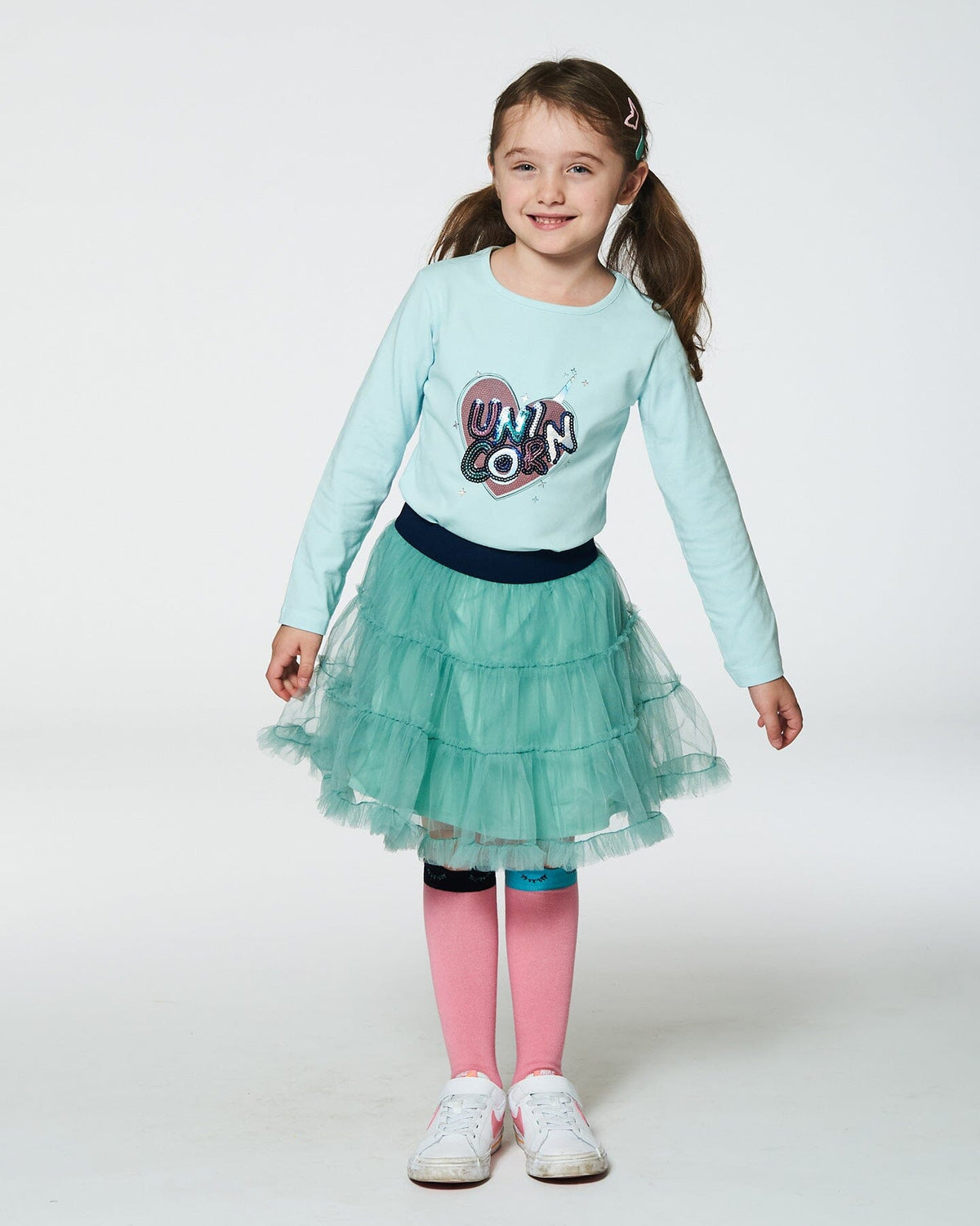 Organic Cotton T-Shirt With Print Light Blue