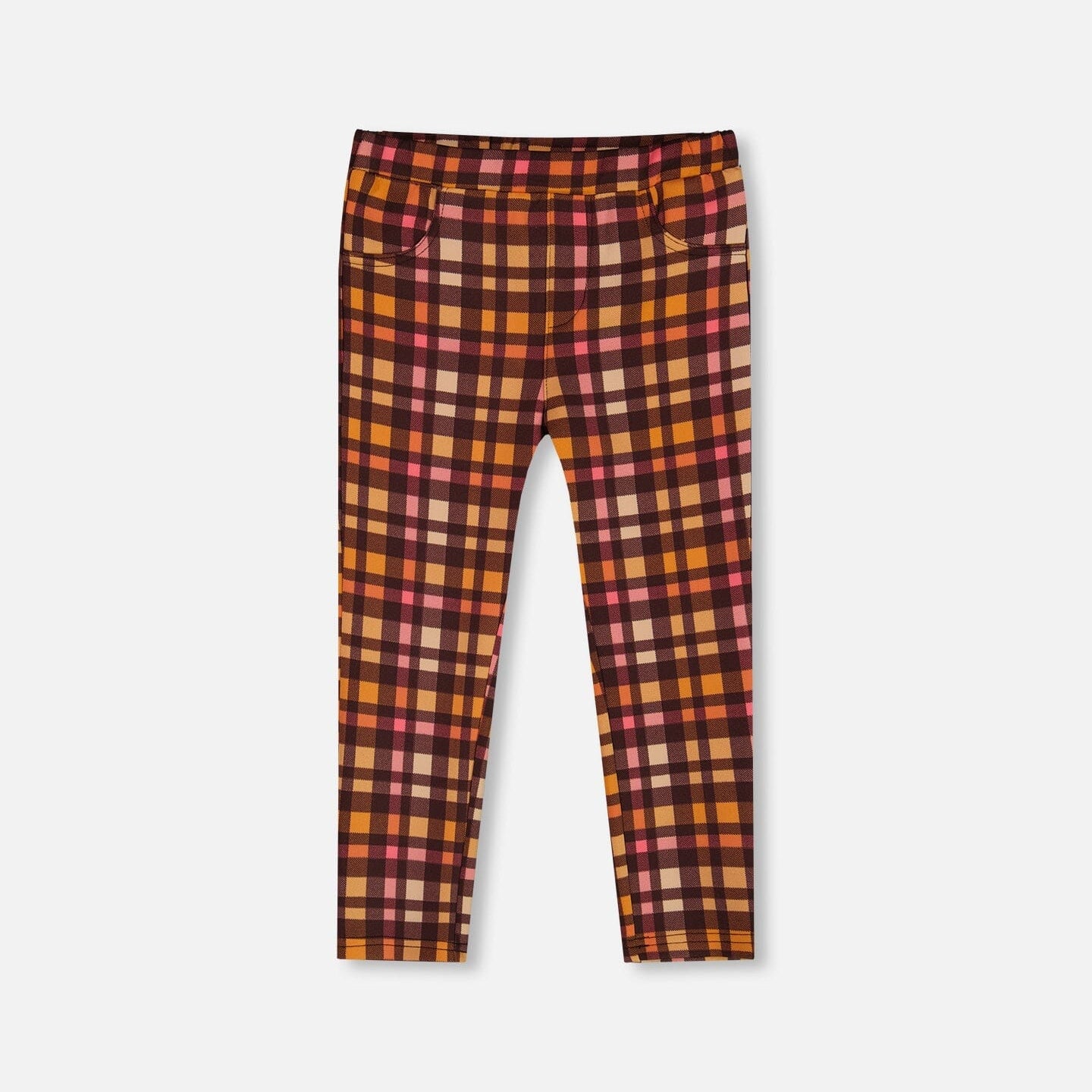 Milano Treggings Plaid Magenta And Brown - G20H22_080