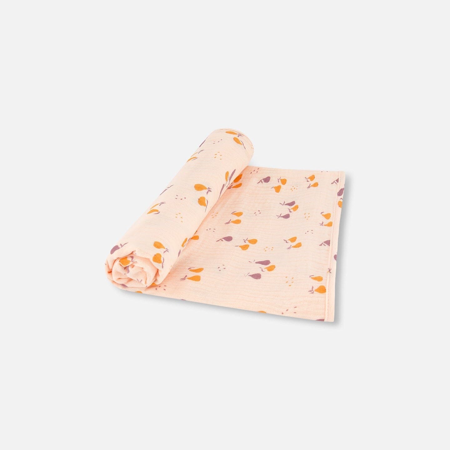 Printed Muslin Blanket Peach With Pears - G30AD_070