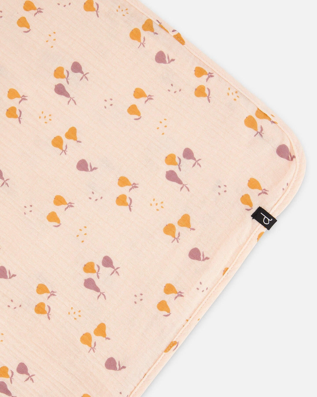 Printed Muslin Blanket Peach With Pears