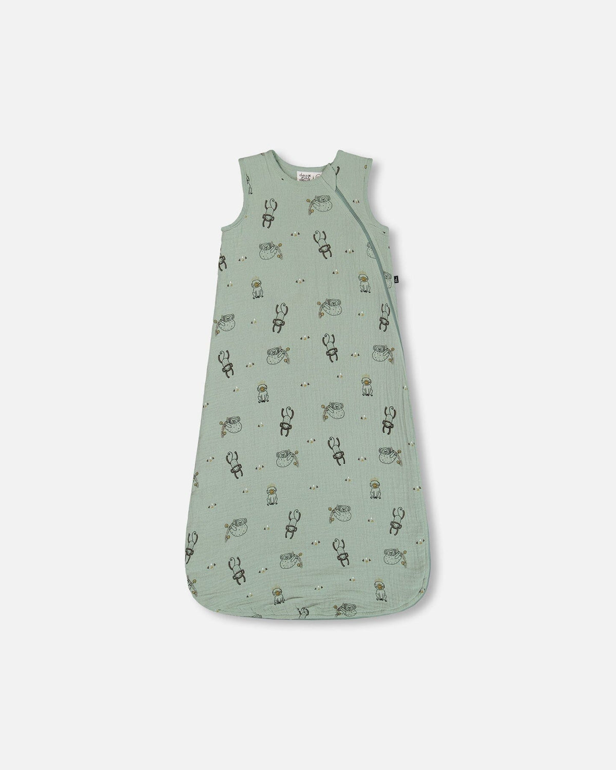 Printed Muslin Sleep Sack Sage Monkey - G30ASB_071