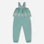 Chambray Jumpsuit With Embroidery Light Blue - G30F41_424