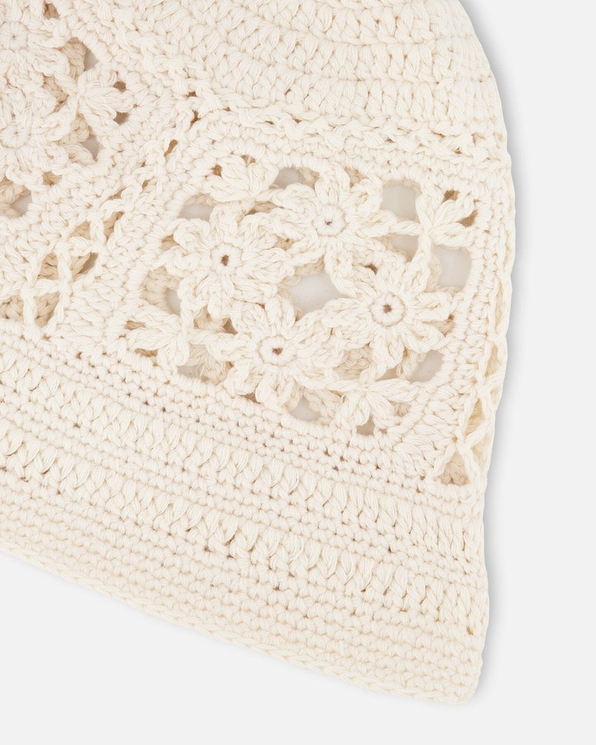 Crochet Hat Off-White Knit