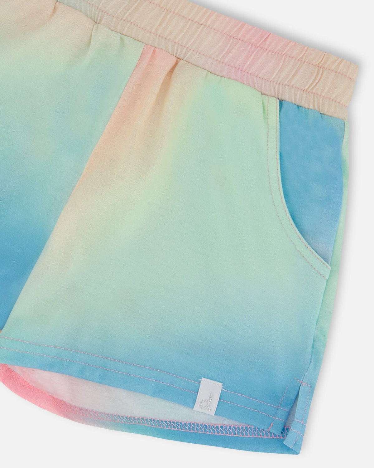 Printed Short Multicolored Tie Dye