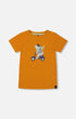 Organic Cotton Tee Vibrant Orange And Blue Vespa - G30S70_240