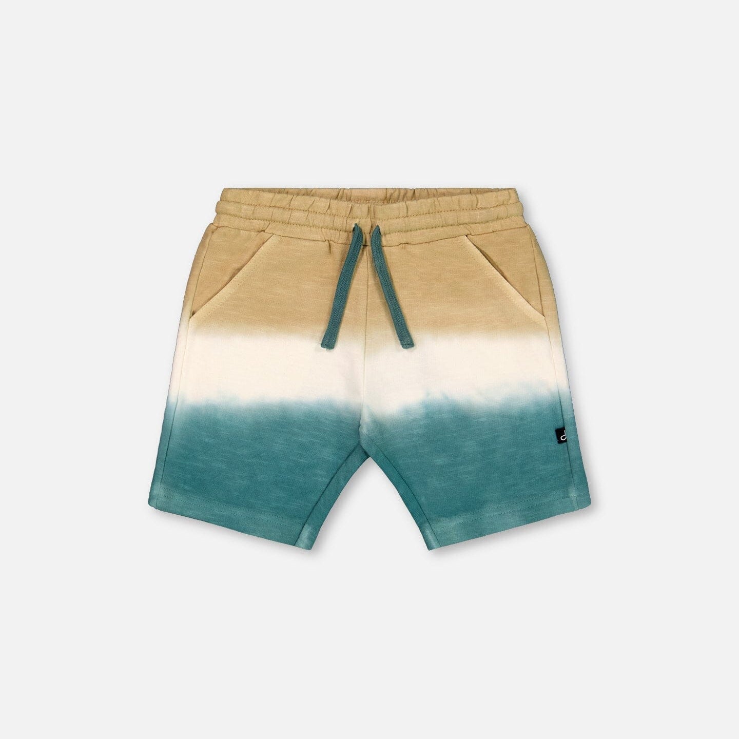 French Terry Short Gradient Beige And Teal - G30T25_082